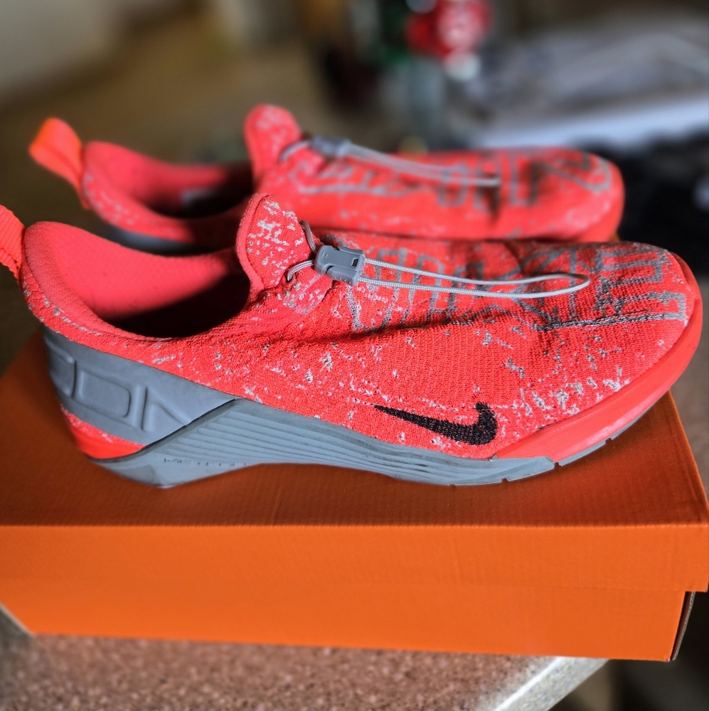 Nike React Metcon Red and Gray Athletic Shoes